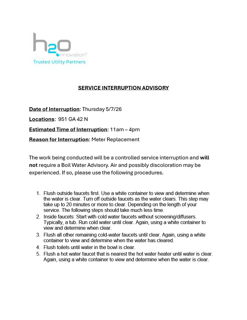 Service Interruption Advisory for May 7, 2026
